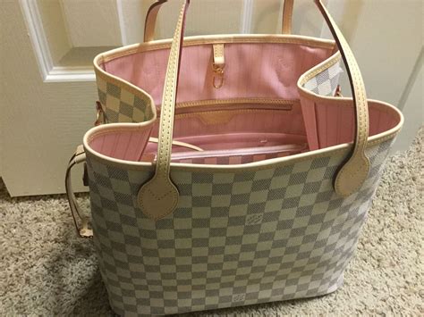 louis vuitton neverfull damier azur rose ballerine replica|louis vuitton never full bag.